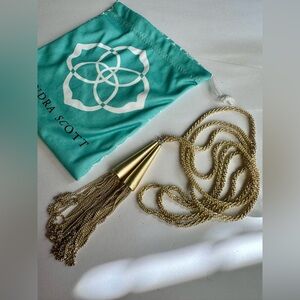 Kendra Scott Gold Jackie Tassel Necklace